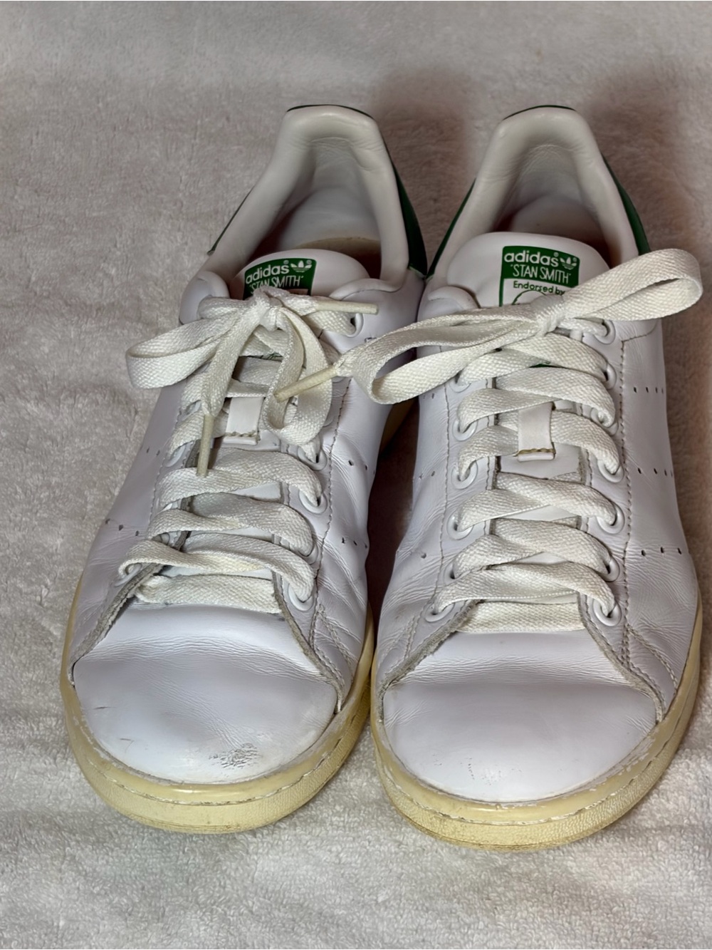 adidas Stan Smith White with Green Heel Tab Sneakers